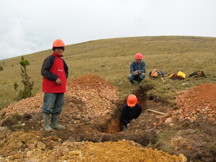 Trabajo de prospección y exploración geoquímica en campo