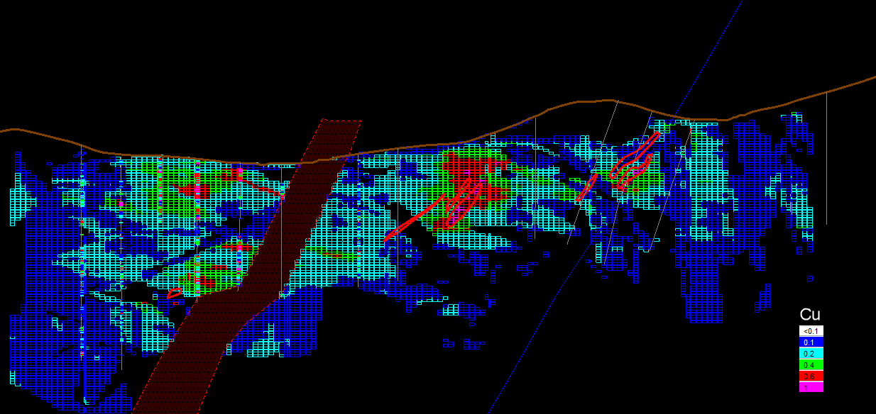 Modelo geológico tridimensional de bloques